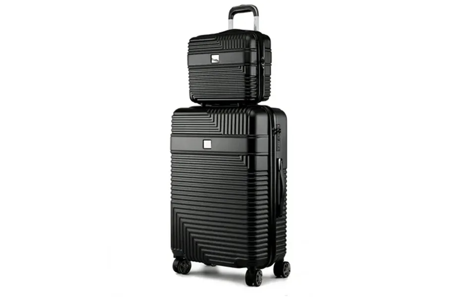 Mkf Collection Mykonos Carry-on Luggage Hardside Luxurious Travel Suitcase By Mia K - Black