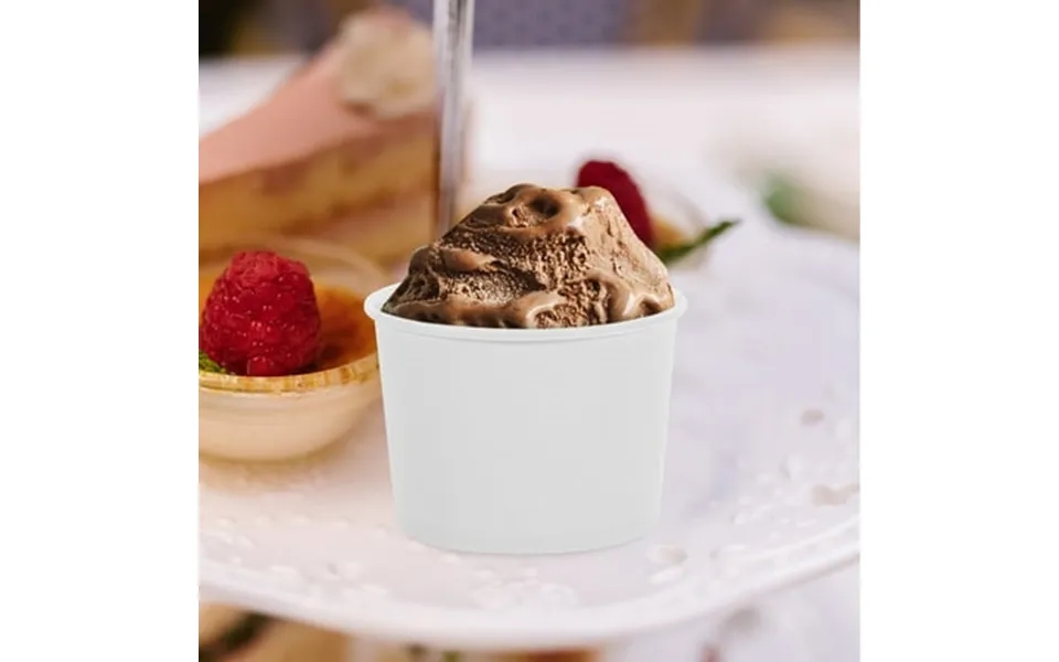 Mlins 100 Pcs Paper Bowls For Ice Cream Soup Containers Cup White