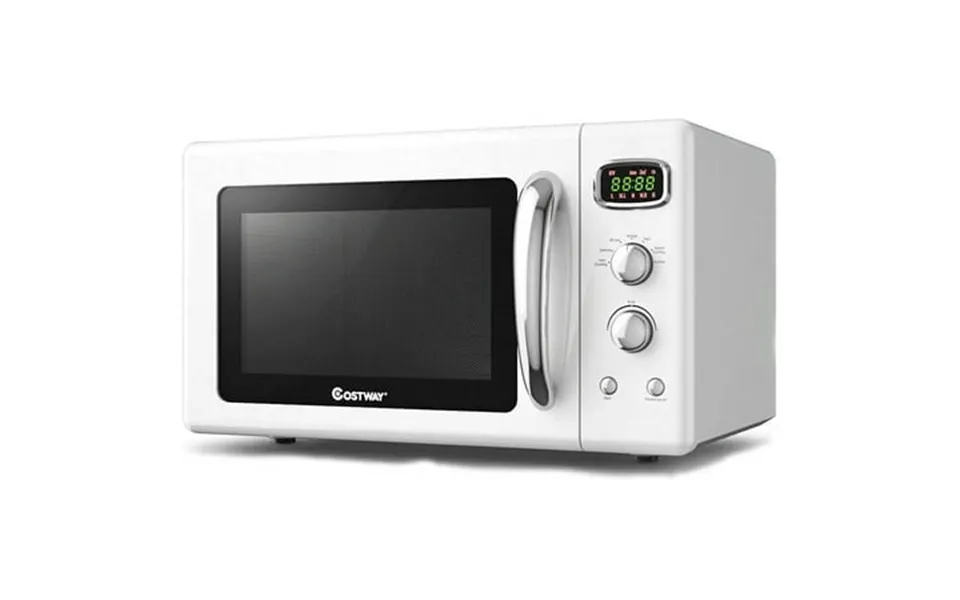 Moccha Large 0.9cu.ft Countertop Microwave Oven 900-watt Retro Microwave W Child Safety Lock Defrost & Auto Cooking Func