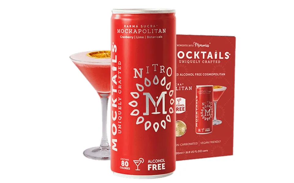Mocktails Nitro-charged Non Alcoholic Cosmopolitan 6.8 Oz 12 Pack