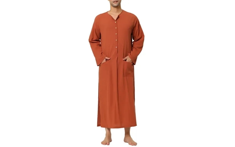Moda Nova Big & Tall Men S Nightshirt Cotton Sleep Shirt Side Split Long Gown