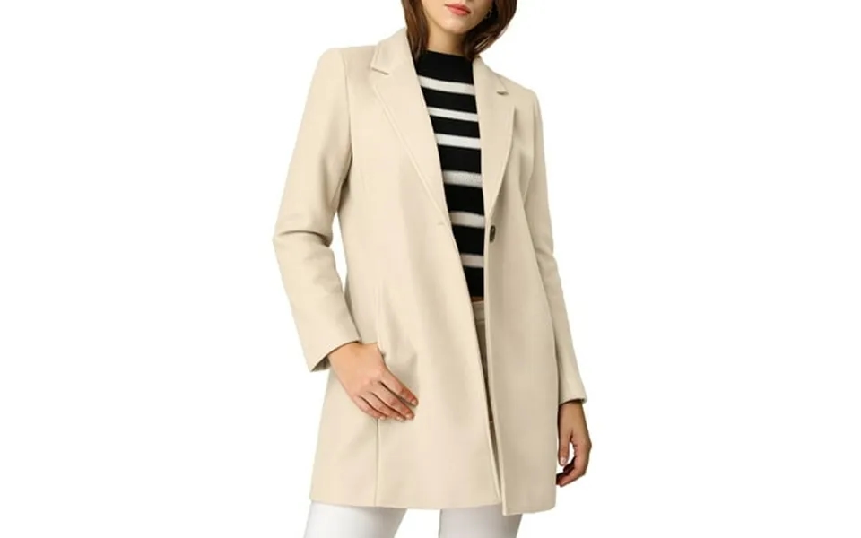 Moda Nova Juniors Classic Notched Lapel Long Sleeves Long Overcoat