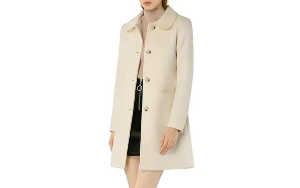 Moda Nova Juniors Turn Down Collar Single Breasted Winter Mid Length Overcoat