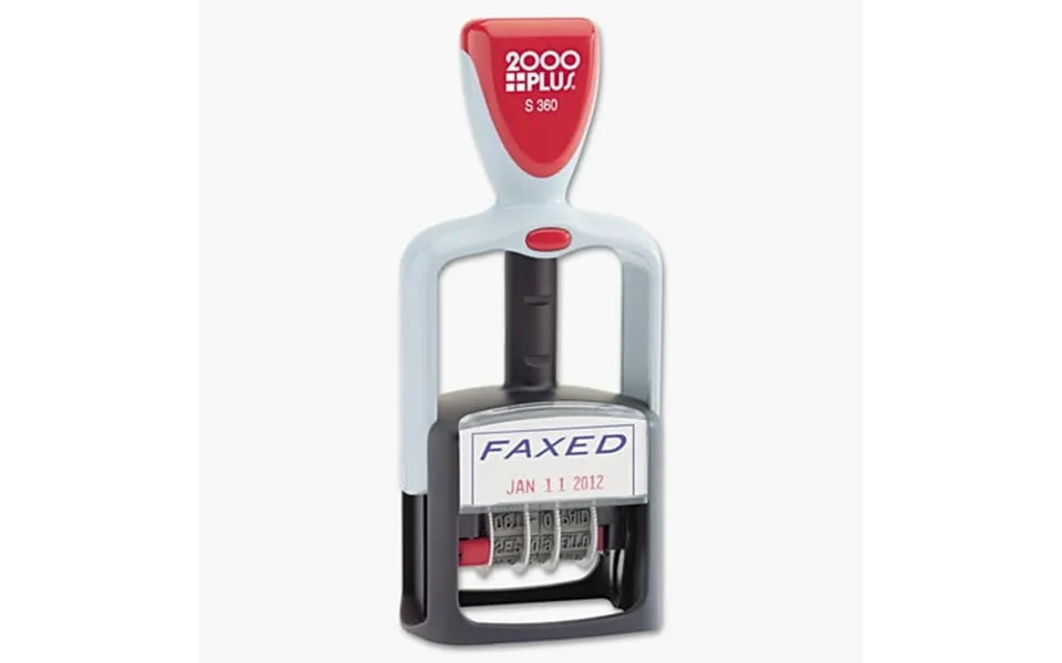 Model S 360 Two-color Message Dater 1.75 X 1 Faxed Self-inking Blue Red Bundle Of 5 Each