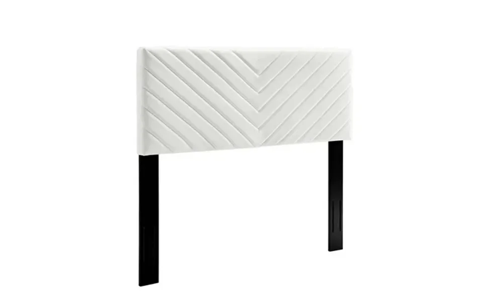 Modway Alyson Angular Channel Tufted Performance Velvet King California King Headboard In White