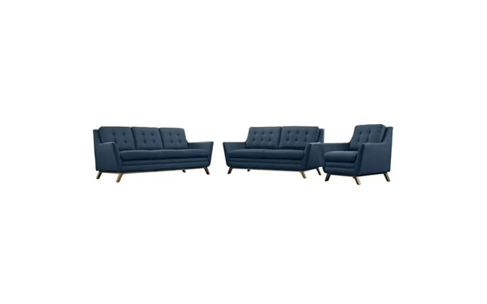 Modway Beguile Living Room Set Upholstered Fabric Set Of 3