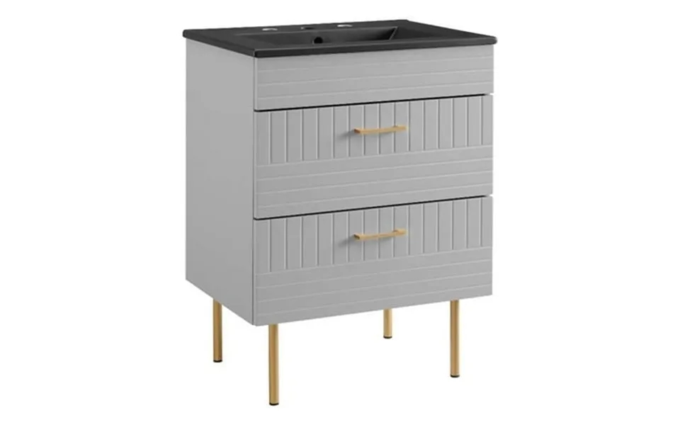Modway Daybreak 24 Bathroom Vanity In Light Gray Black