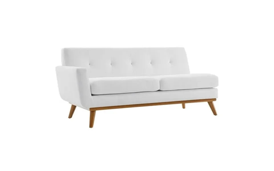 Modway Engage Left-arm Upholstered Fabric Loveseat In White