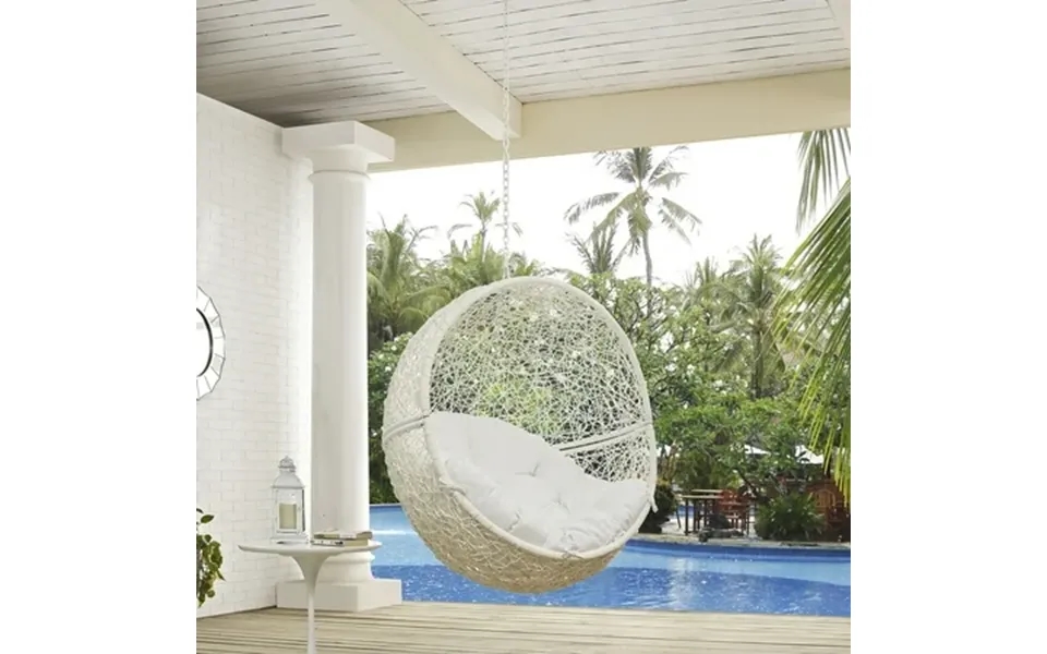 Modway Hide Outdoor Patio Swing Chair Without Stand In White