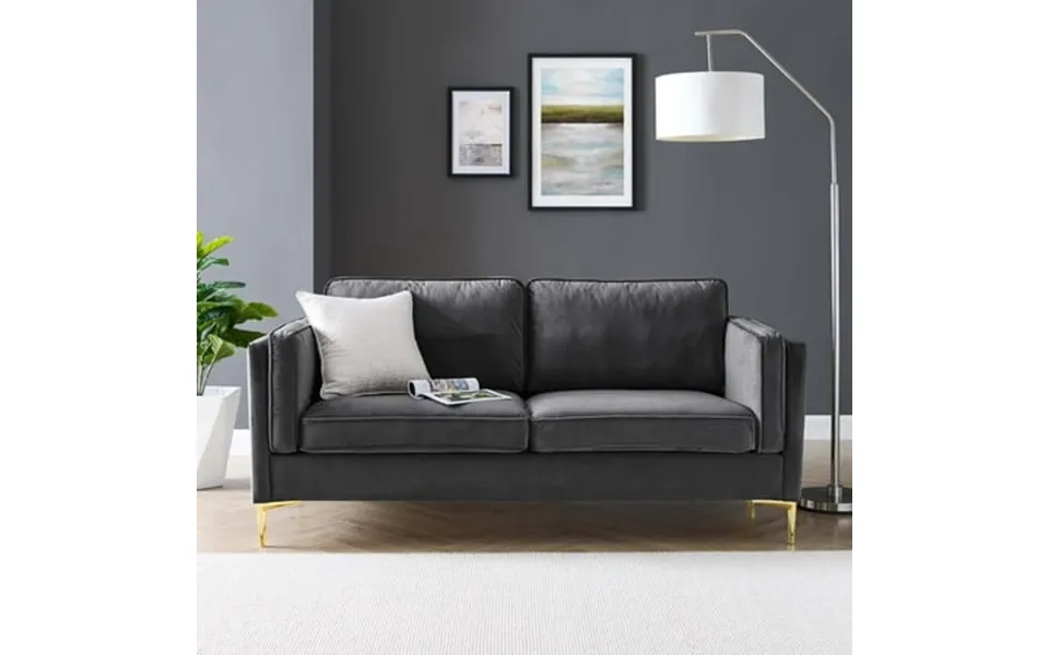 Modway Kaiya Performance Velvet Sofa In Charcoal