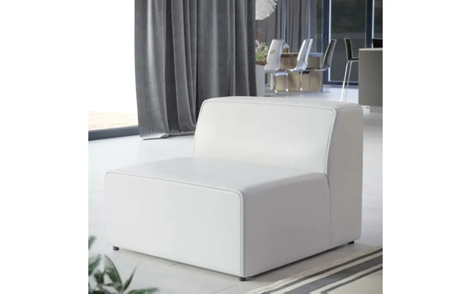 Modway Mingle Vegan Leather Armless Chair In White