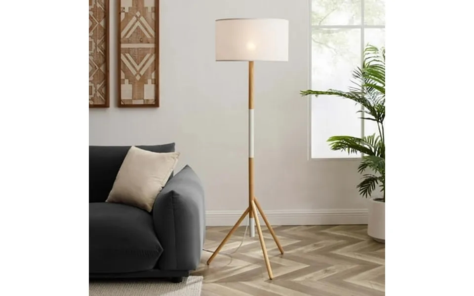 Modway Natalie Tripod Floor Lamp In White Natural