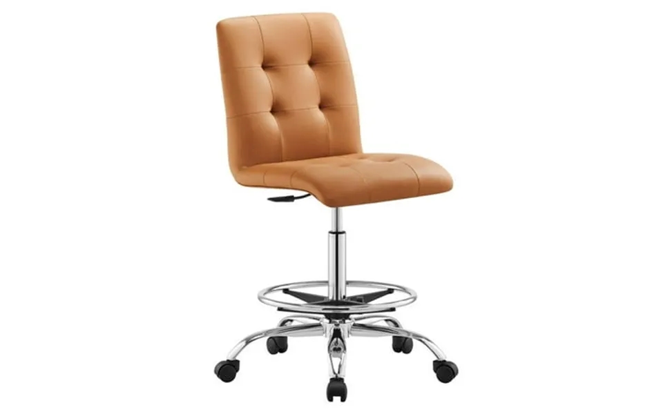 Modway Prim Armless Vegan Leather Drafting Chair