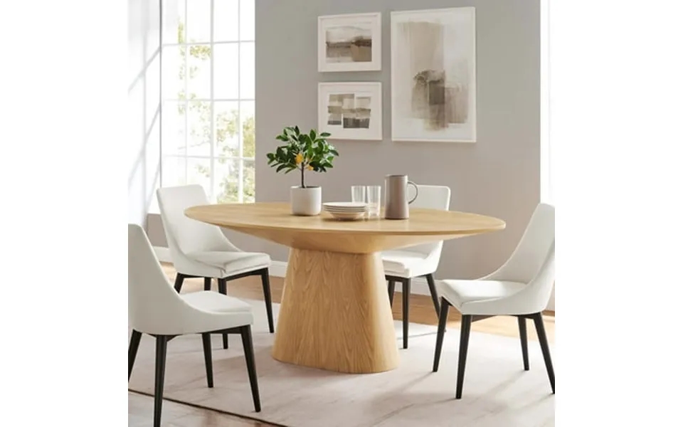 Modway Provision 75 Oval Dining Table In Oak