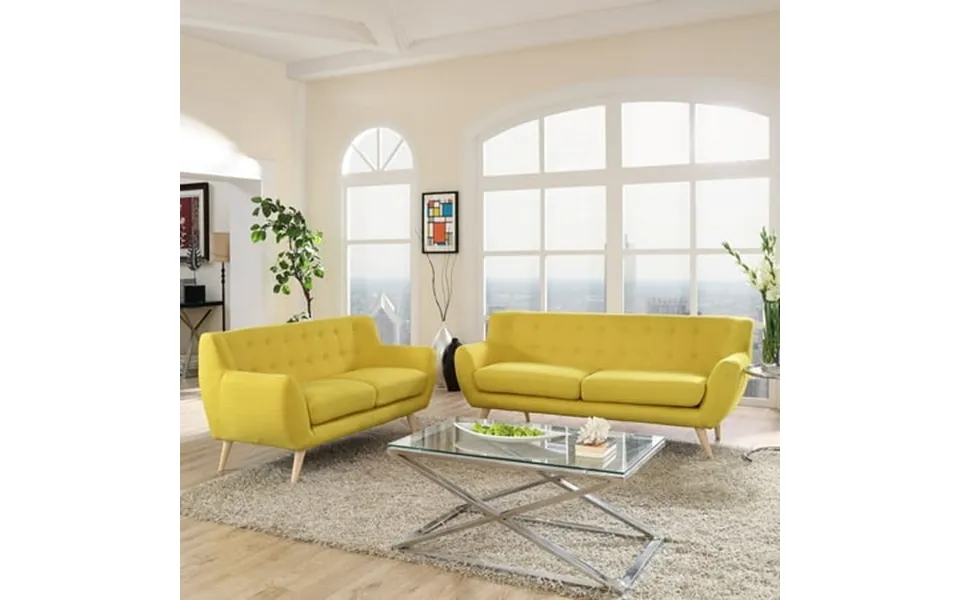 Modway Remark 2 Piece Living Room Set In Sunny