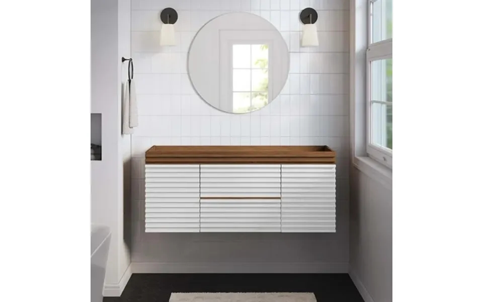 Modway Render 48 Single Sink Compatible Not Included Bathroom Vanity Cabinet In White Walnut