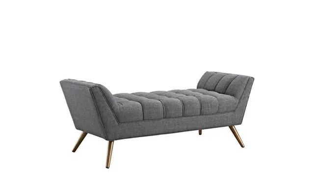 Modway Response Medium Upholstered Fabric Bench In Gray product image
