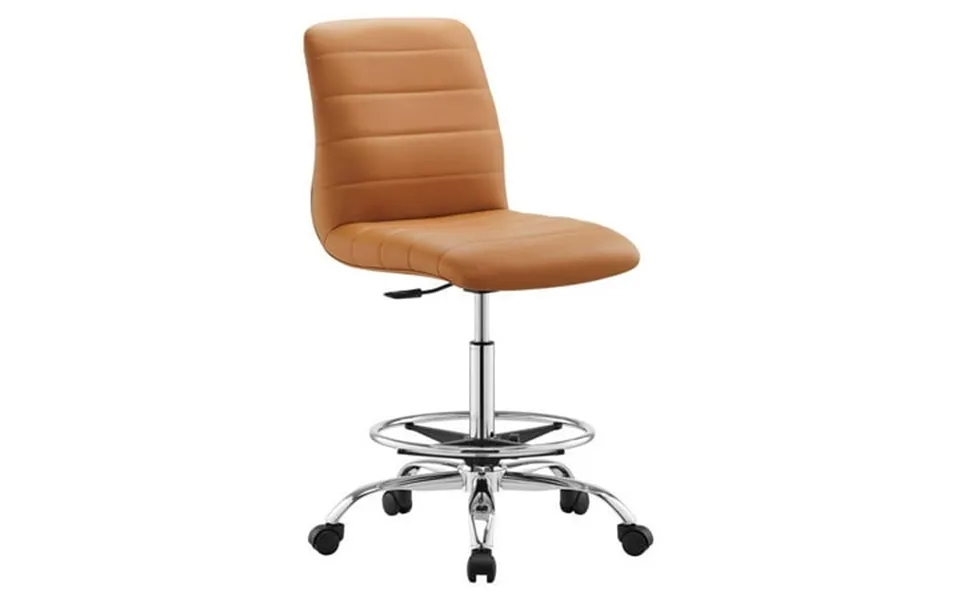 Modway Ripple Armless Vegan Leather Drafting Chair
