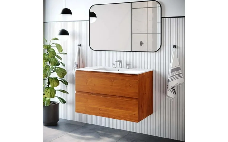 Modway Scenic 36 Wall-mount Bathroom Vanity In Cherry White Cherry White