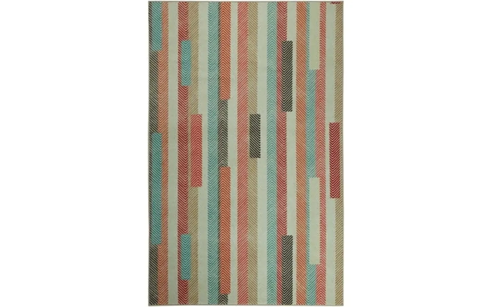 Mohawk Home Prismatic Marco Stripe Multi Transitional Striped Precision Printed Area Rug 10 X14 Orange & Red