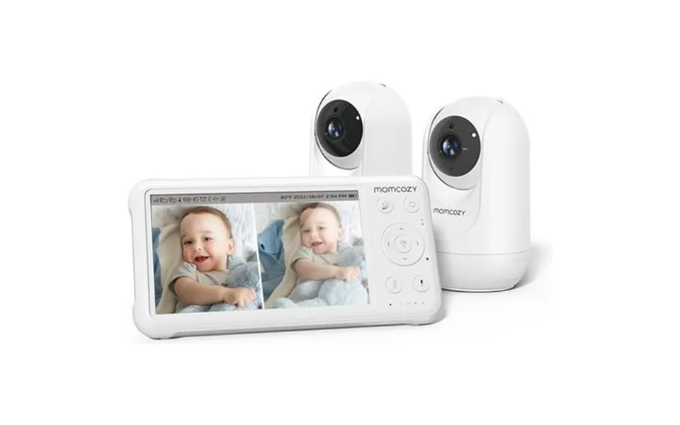 Momcozy Baby Monitor With 2 Cameras 5’’ 1080p Split Screen Video Baby Monitor With Camera And Audio No Wifi For Baby Saf