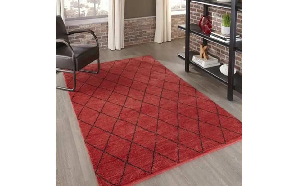 Momeni Atlas Wool Hand Knotted Red Area Rug 8 X 11