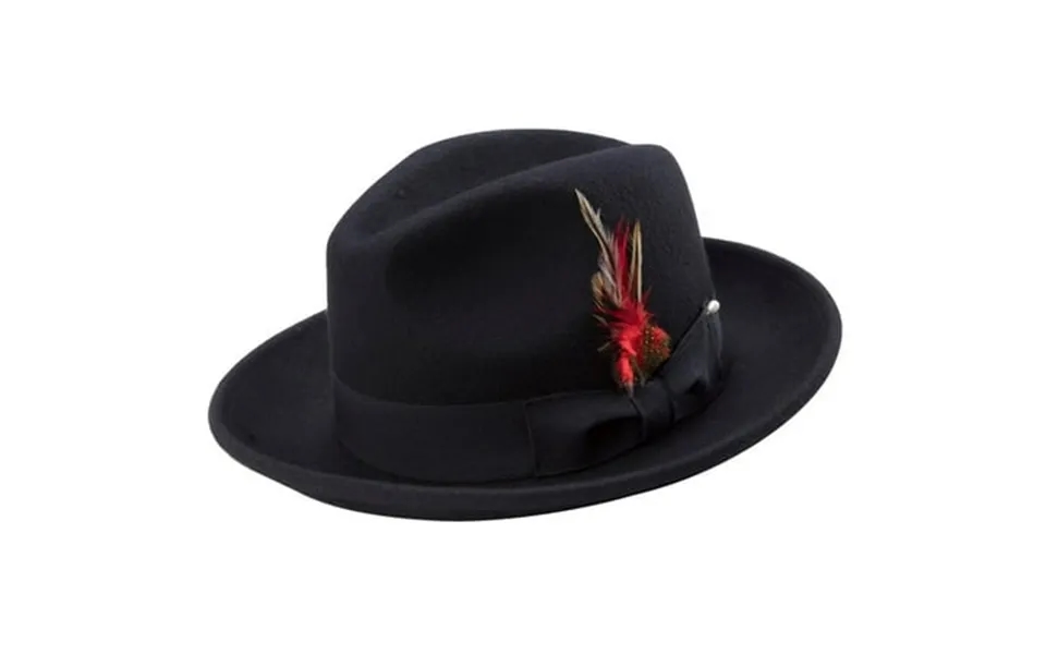 Montique Men S Black Felt Pinch Fedora Untouchable Gangster Hat H09