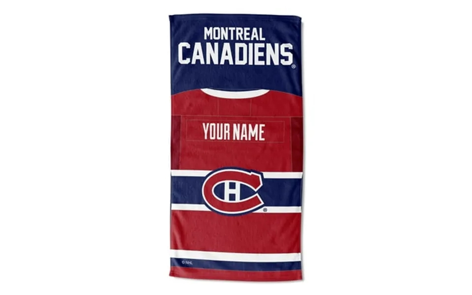 Montreal Canadiens Nhl Jersey Personalized Beach Towel 30 X 60