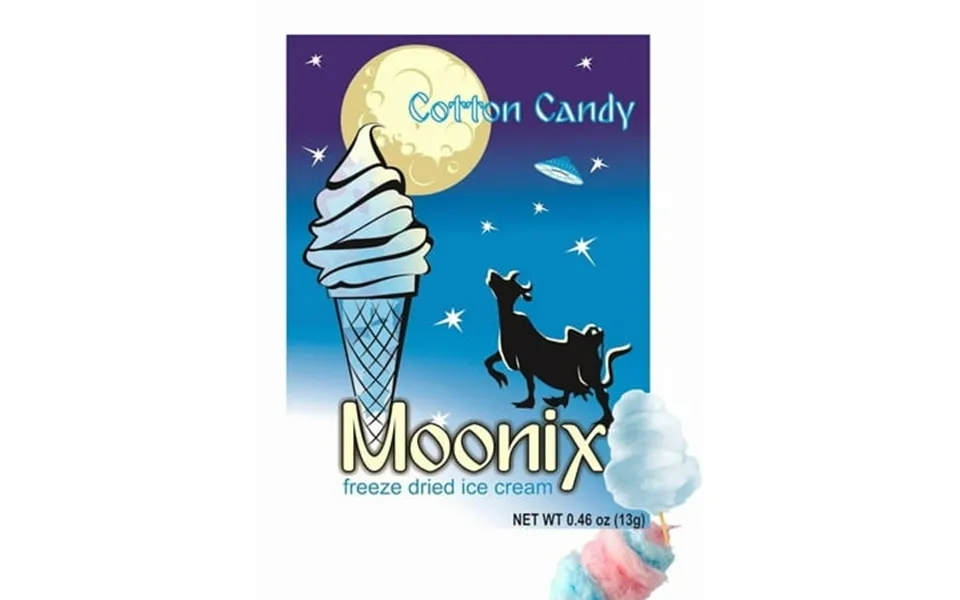 Moonix Freeze-dried Cotton Candy Ice Cream No-melt Light & Creamy Treat 13g 0