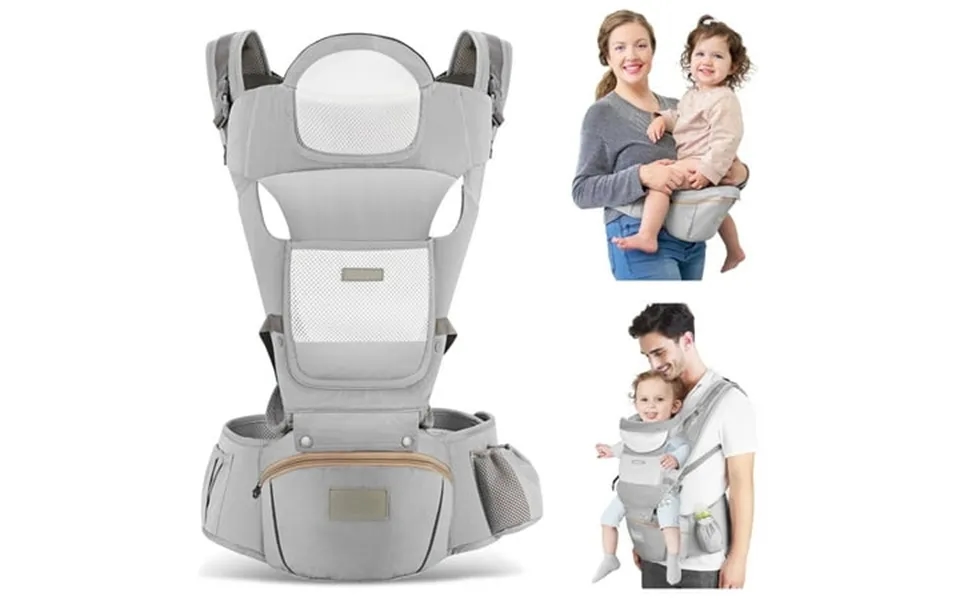 Moonorah Baby Carrier With Hip Seat Ergonomic M Position 6 In 1 Baby Wraps Carrier Adjustable Holder Newborn To Toddler