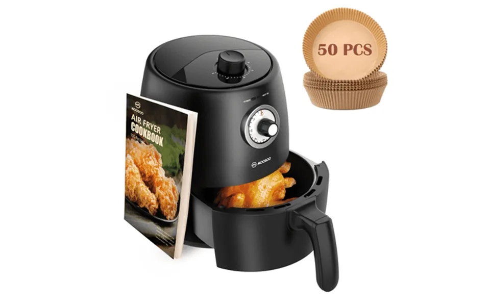 Moosoo Air Fryer With 50pcs Air Fryer Paper Liners Nonstick Basket 100 Recipes