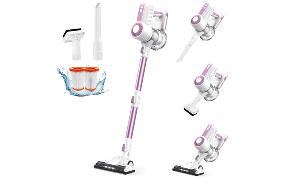 Moosoo Cordless Vacuum Lightweight Stick Vacuum Cleaner For Carpet Hard Floor Pet Hair Home