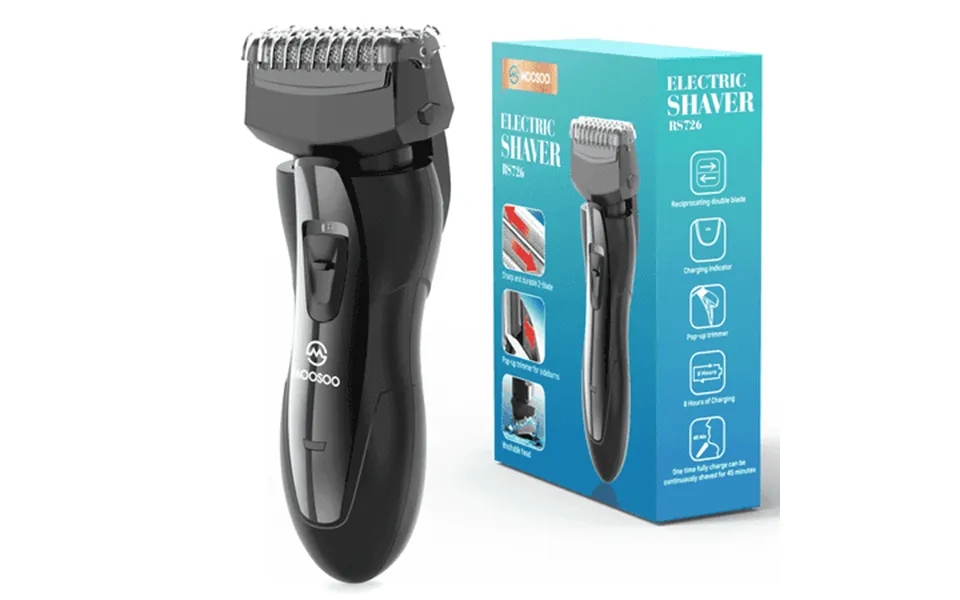 Moosoo Electric Razor For Men Rechargeable Wet Dry Shaver Portable Travel Shaver