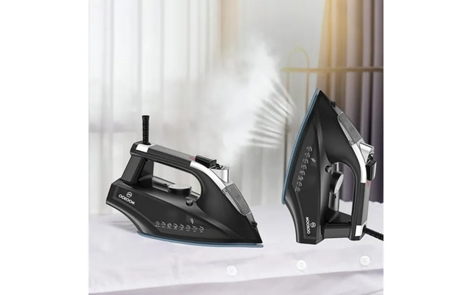 Moosoo Steam Iron 1800w Iron For Clothes With Rapid Heating Ceramic Coated Soleplate Self-cleaning Auto-off