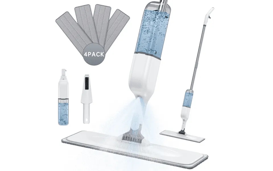 Mop For Floor Cleaning Spray Mop With 18oz Refillable Bottle And 4pcs Washable Pads - Wet Dry Microfiber Mop Home Kitche