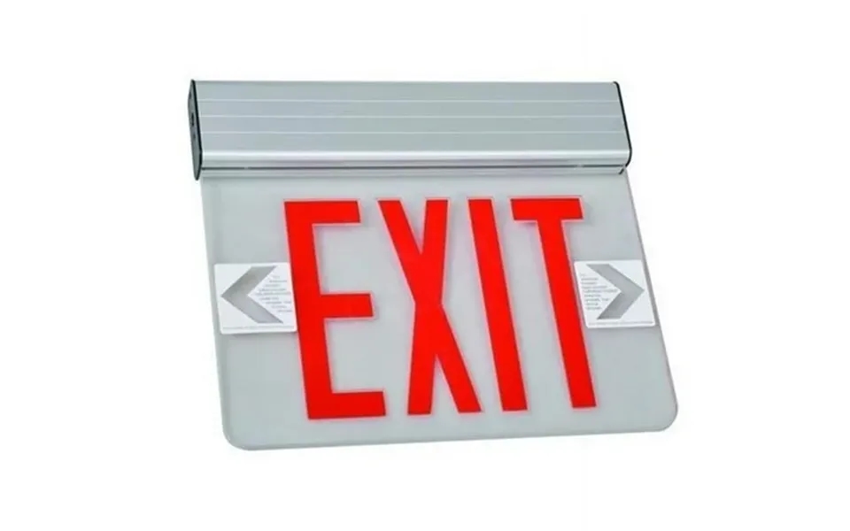 Morris Products 73402 Surface Mount Edge Lit Exit Sign Double Sided Legend Red Led - Aluminum Housing