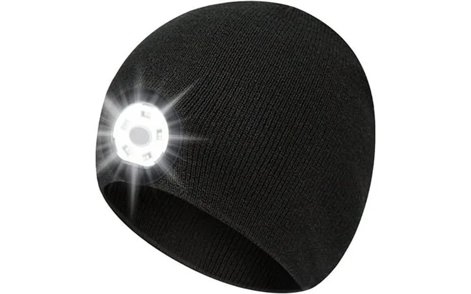 Morttic Unisex Beanie Hat With Led Light Usb Rechargeable 5 Led Headlamp Cap Winter Warm Knitted Hat For Outdoor Fishing