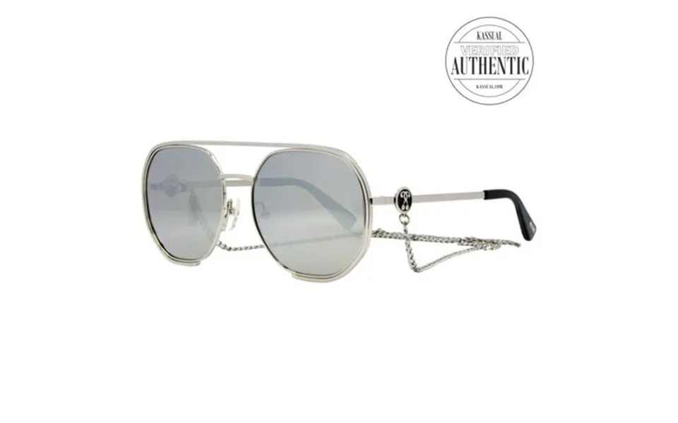 Moschino Full Rim Navigator Palladium Sunglasses