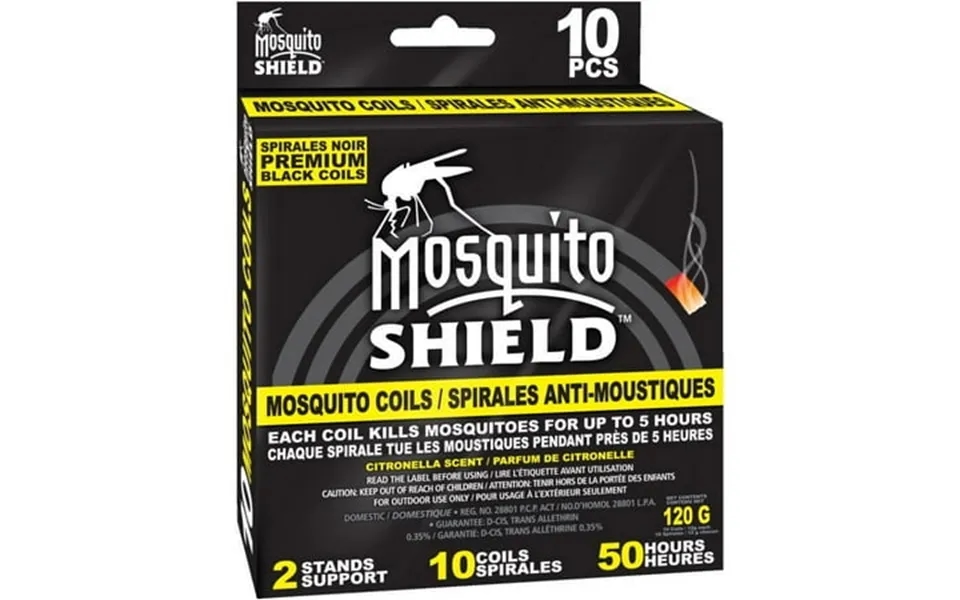Mosquito Shield Ms0401 Citronella Scented 5 Hour Mosquito Coils With Two Stands 10pcs