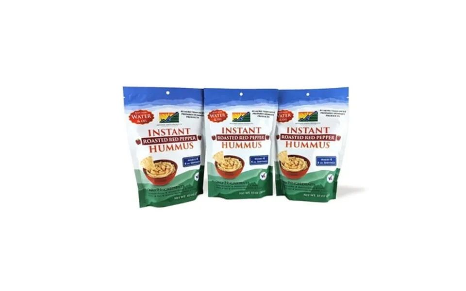 Mother Earth Products Instant Roasted Red Bell Pepper Hummus Mix 10 Oz Triple-pack
