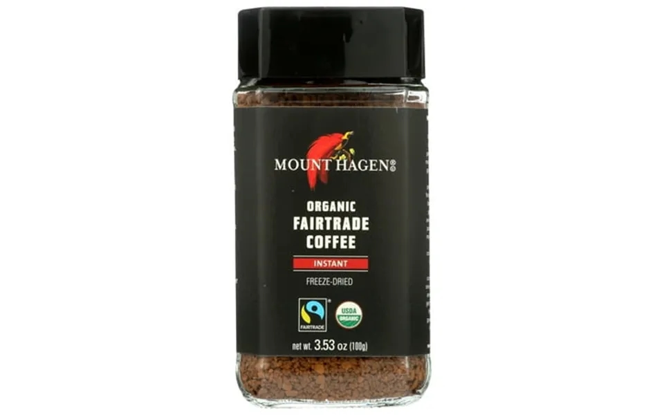 Mount Hagen Organic Freeze Dried Instant Coffee 3.53 Oz Jar