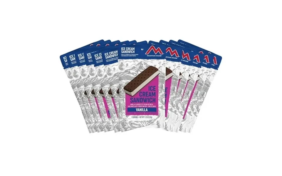 Mountain House Vanilla Ice Cream Sandwich Freeze Dried Backpacking & Camping Food 12-pack 12-pack Camping Food