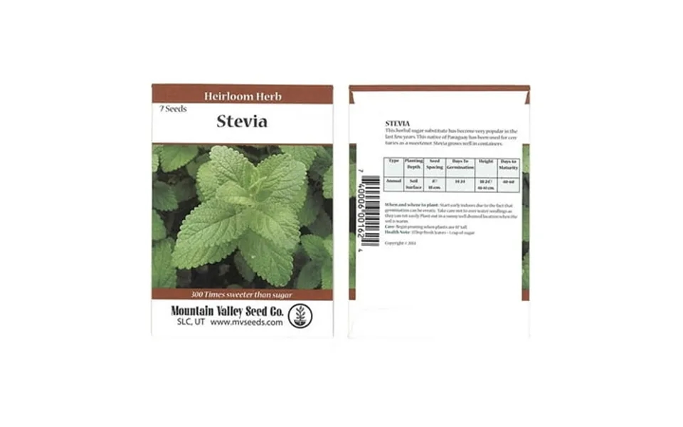 Mountain Valley Seed Company 7 Stevia Sweet Herb Plant Seeds Non-gmo