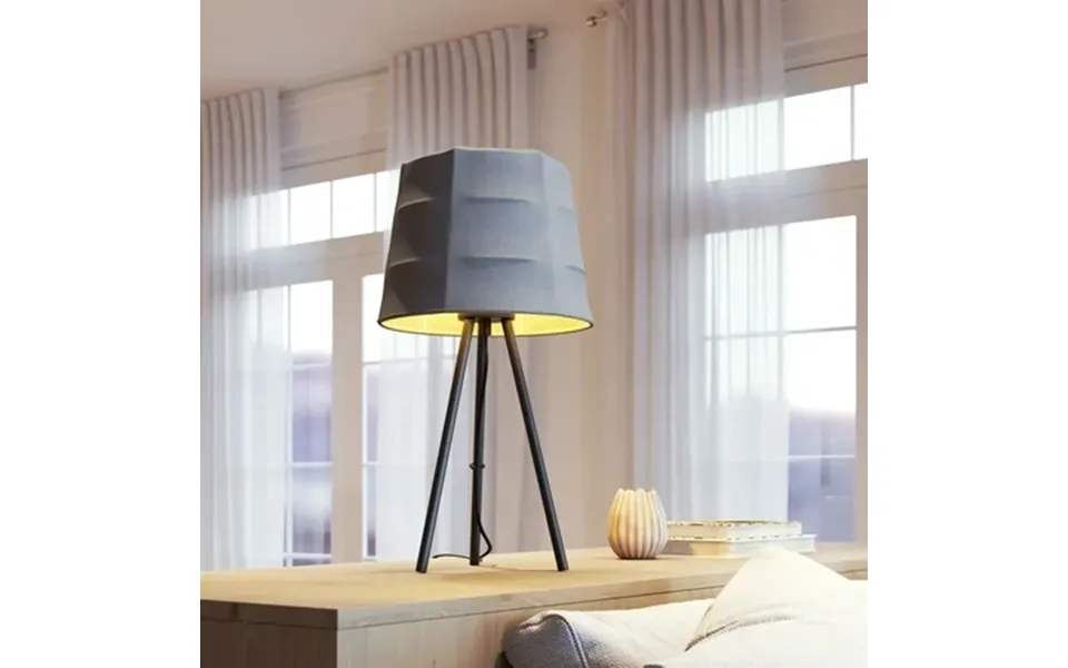 Mozzi Table Lamp Gray & Black Table Lamp Modern Style Works With Dimmer Dimmer Not Included Steel Lighting Table Lamps