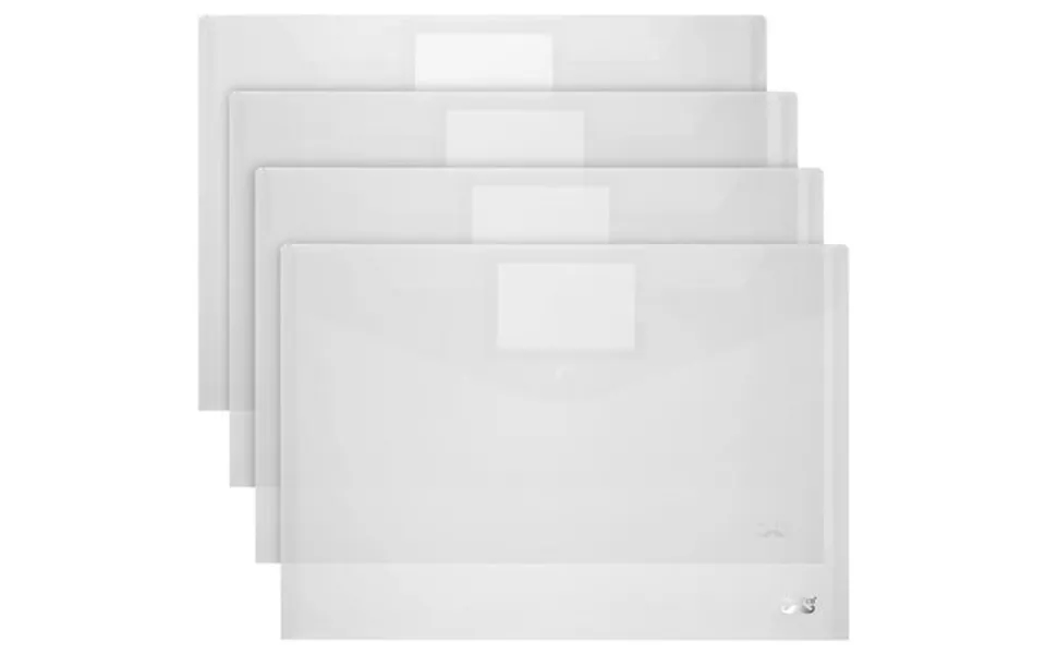 Mr. Pen- Clear Plastic Envelopes 4 Pack A4 Letter Size Plastic Envelopes With Snap Closure Poly Envelopes