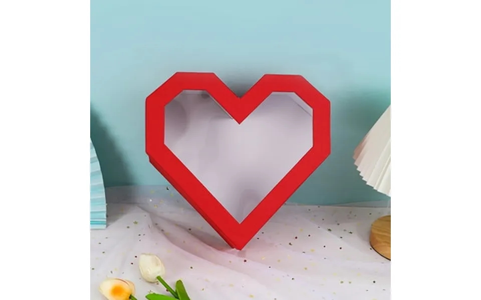 Mrless Red Heart Shaped Box With Clear Lid For Flower Packaging Elegant Love Gift Box For Valentine S Day Anniversaries