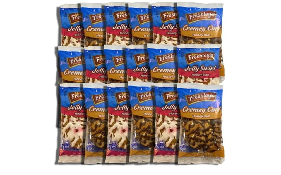 Mrs. Freshley S Creamy Chocolate And Jelly Swirl Combo Honeybuns Value Pack 18 Pack