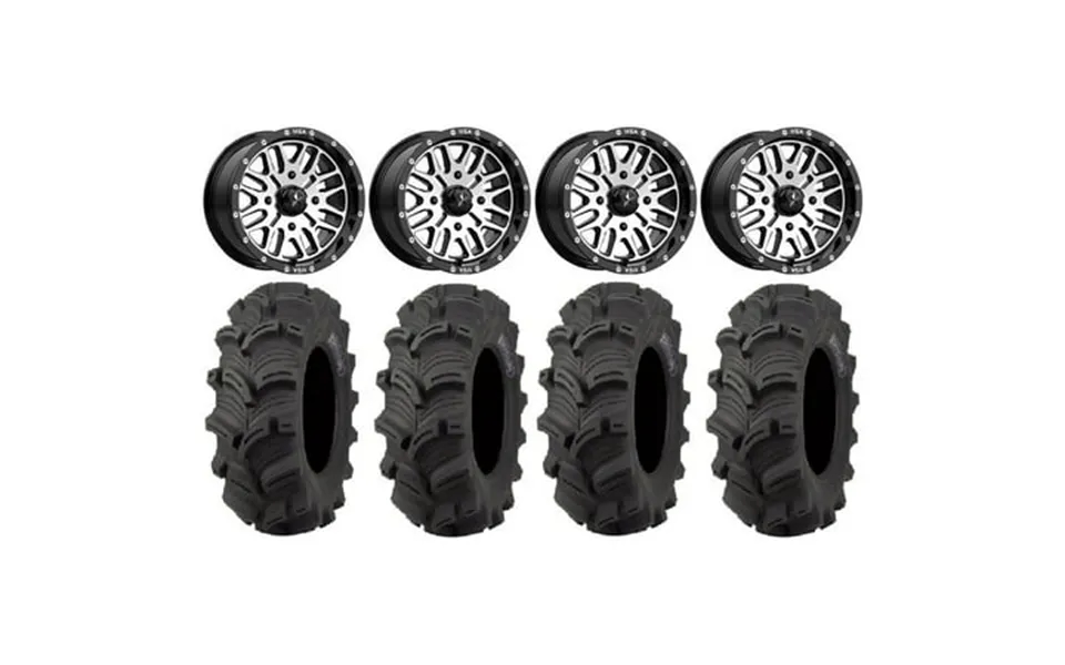 Msa Brute 14 Wheels Machined 28 Executioner Tires Yamaha Viking Wolverine Yxz1000r Cfmoto Zforce 950 Uforce 1000