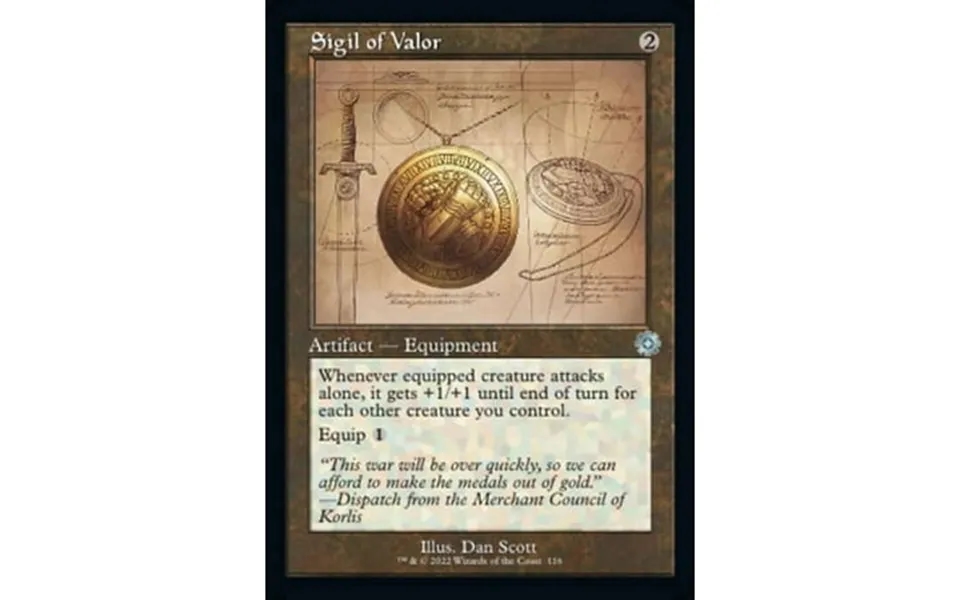 Mtg The Brothers War Retro Artifacts Uncommon Sigil Of Valor Schematic Foil Number 57 116