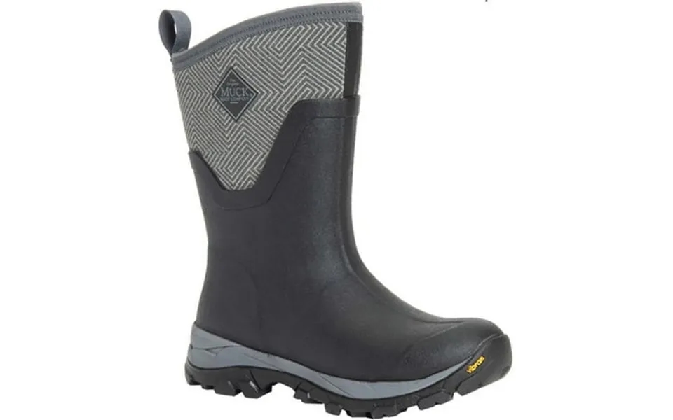 Muck Women S Arctic Ice Mid Agat Black Grey Geometric